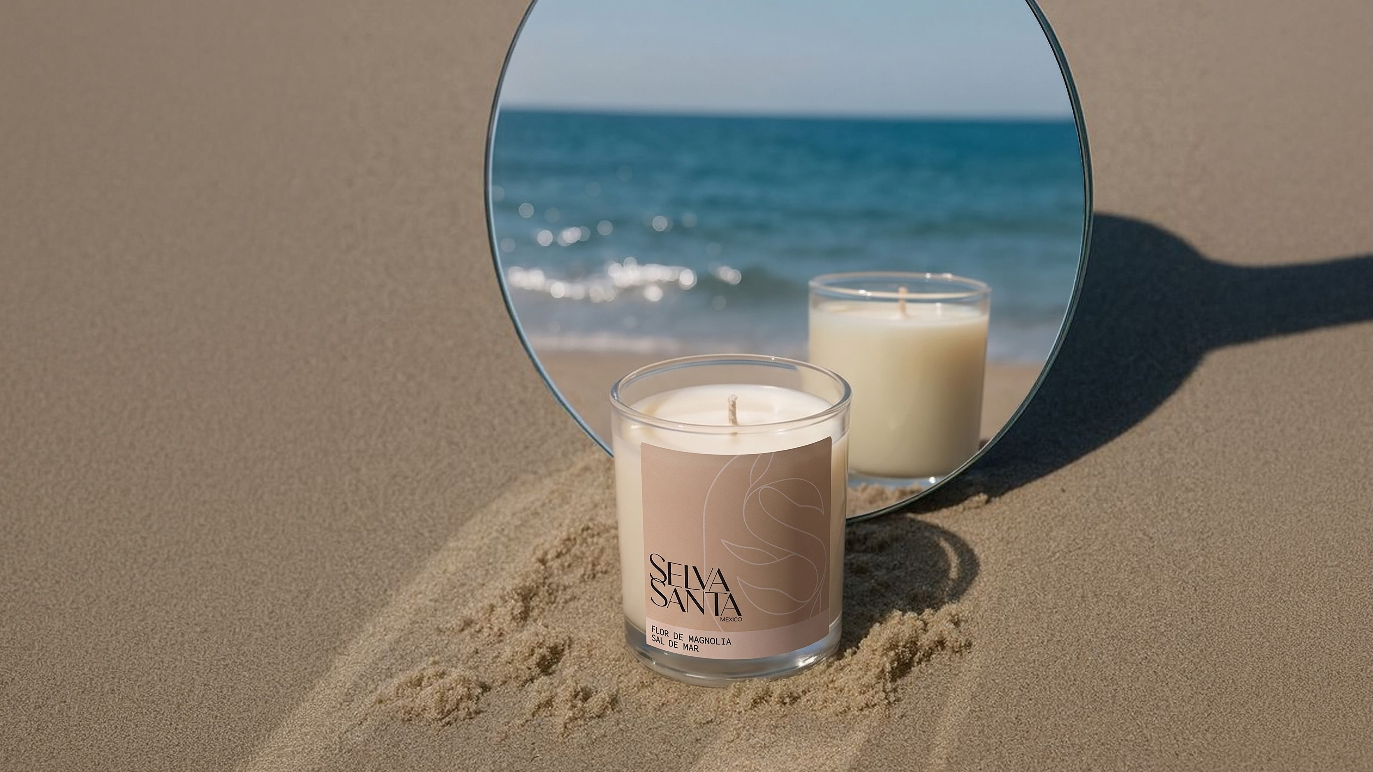 Vela perfumada Selva Santa Magnolia y Sal de Mar, el regalo perfecto para el hogar